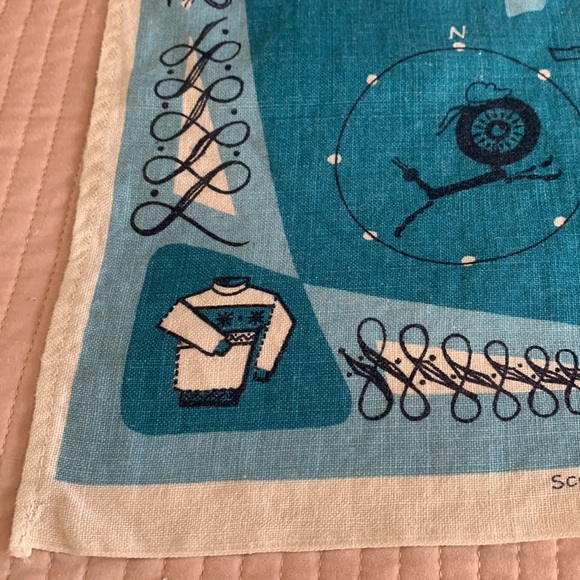 Vintage linen tea towel Highland Home Industries Scotland - Picture 5 of 9